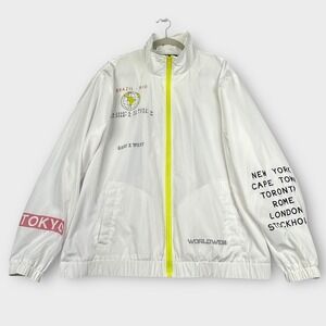 Forever 21 Jacket Mens XL‎ Brooklyn Bridge Worldwide Tokyo Windbreaker Globe